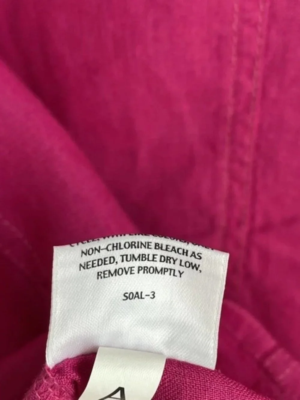 Eileen Fisher Pink 100% Irish Linen Long Sleeve Button Front Jacket